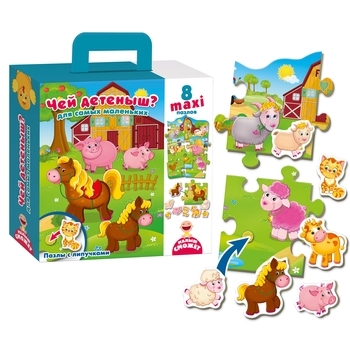 Пазл Vladi Toys Чий дитинча, з липучками, рос. мова (VT2907-01) - Pampik - 2