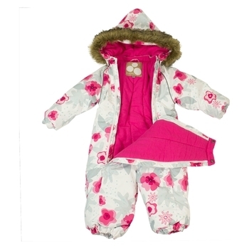 Термокомбінезон Huppa Keira, р.80, світло-сірий з рожевим (31920030-81920-080) - Pampik - 4