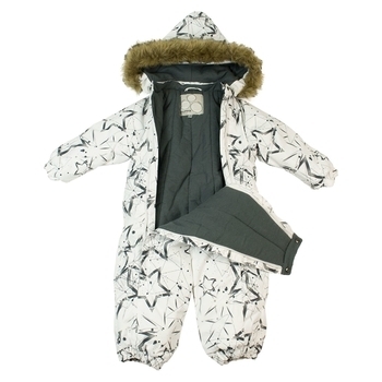 Термокомбінезон Huppa Keira, р.80, білий з сірим (31920030-83420-080) - Pampik - 4