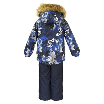 Термокомплект Huppa Winter, р.122, темно-синій з синім і білим (41480030-82886-122) - Pampik - 2