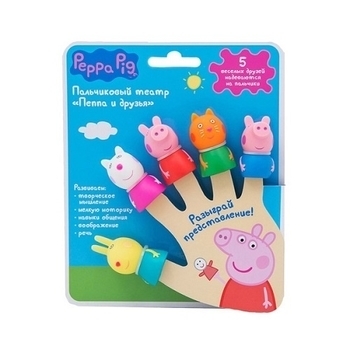Подарок. Игровой набор Peppa Пальчиковый театр, 5 фигурок (29987) - Pampik