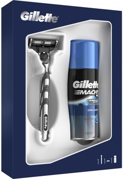 Подарунковий набір Gillette Mach3, бритва + гель для гоління - Pampik - 6
