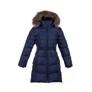 Пальто-пуховик Huppa Yasmine, р.146, темно-синий (12020055-70086-146) - Pampik