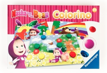 Настільна дитяча гра Ravensburger Колоріно Маша і Ведмідь (21192) - Pampik