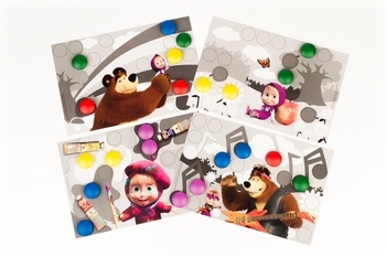 Настільна дитяча гра Ravensburger Колоріно Маша і Ведмідь (21192) - Pampik - 6