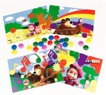 Настільна дитяча гра Ravensburger Колоріно Маша і Ведмідь (21192) - Pampik - 3