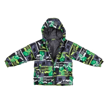 Термокуртка Huppa Classy, ​​р.122, чорний з зеленим (17710030-818-122) - Pampik - 4