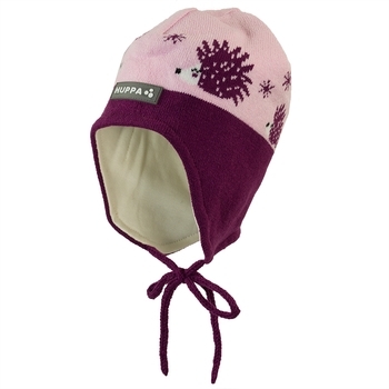 Шапка Huppa Karro 1, S, рожевий з бордовим (80290104-80134-00S) - Pampik