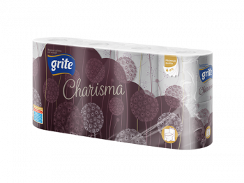 Четырехслойная туалетная бумага Grite Charisma, 8 рулонов - Pampik
