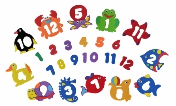 Аквапазли Baby Great Морські мешканці та циферки, 12 іграшок (GB-7623B) - Pampik - 6