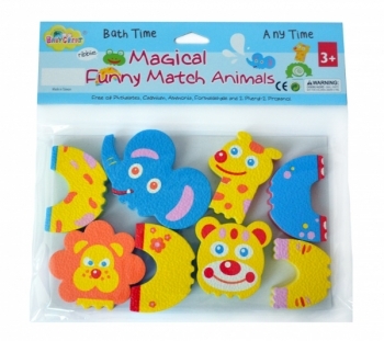 Аквапазли Baby Great Смішні тварини, 4 іграшки (GB-FM4A) - Pampik