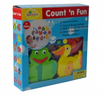 Аквапазли Baby Great Морські мешканці та циферки, 12 іграшок (GB-7623B) - Pampik