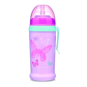 Пляшка для води та напоїв Canpol Babies Butterfly, 350 мл (56/515_pin) - Pampik