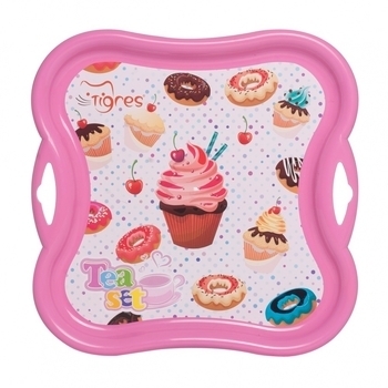 Піднос для посуду Tigres Солодка вечірка, рожевий (39414) - Pampik