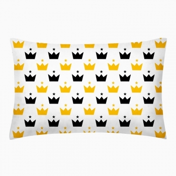 Комплект постільної білизни Cosas Корона, бязь, 140х110 см, білий з жовтим - Pampik - 4