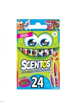 Набор ароматных восковых мини-карандашей Scentos Дружная компания, 24 цвета (40280) - Pampik
