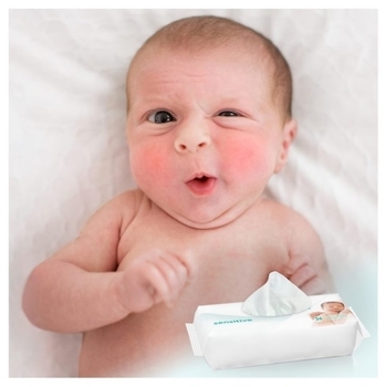 Вологі дитячі серветки Pampers Sensitive, 4x56 шт. - Pampik - 7