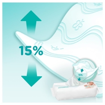 Вологі серветки Pampers Sensitive, 2x56 шт. - Pampik - 4