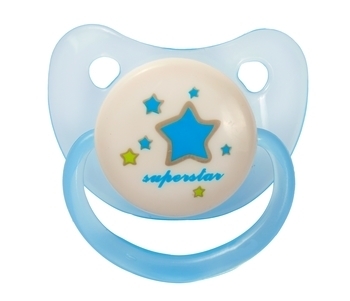 Пустушка силіконова Lindo, анатомічна, 0-6 міс., блакитний (А 32/0-6 блак) - Pampik