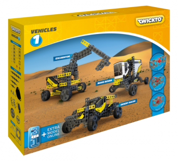 Конструктор Twickto Vehicles 1 Марсохід, баггі, екскаватор, 338 деталей (15073833) - Pampik