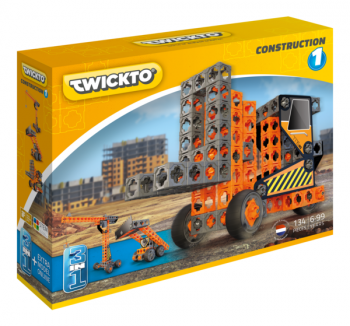 Конструктор Twickto Constr 1 Кран, навантажувач, екскаватор, 134 деталі (15073822) - Pampik