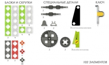 Конструктор Twickto Farm 1 Комбайн, трактор, навантажувач, 102 деталі (15073825) - Pampik - 5