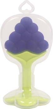 Прорізувач для зубів Lindo Виноград, силіконовий, фіолетовий з салатовим (LI 320 вин) - Pampik - 2