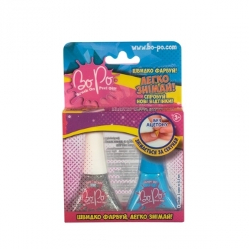 Лак для нігтів BoPo, блакитний з сірим, 2 шт. (WT8155220-6) - Pampik - 2