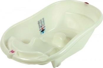 Детская ванночка OK Baby Onda New Style, с термодатчиком, сливом и горкой, белый, 93 см (38236840) - Pampik