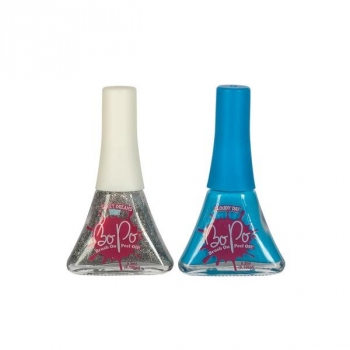 Лак для нігтів BoPo, блакитний з сірим, 2 шт. (WT8155220-6) - Pampik