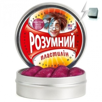 Розумний пластилін Thinking Putty Reactive Razz, червоний з фіолетовим, 80 г (ti16004) - Pampik