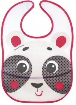 Пластиковий нагрудник з кишенею Canpol Babies Hello Little Панда, бежевий (9/232_bei) - Pampik