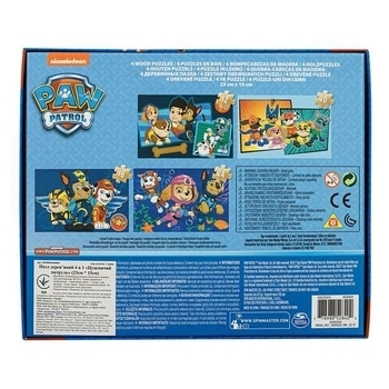 Пазл Spin Master 4 в 1 Щенячий Патруль, дерев'яний (SM98490/6040049) - Pampik - 2