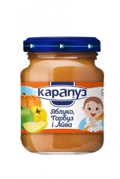 

Пюре Карапуз Румяные щечки с яблоком, тыквой и айвой, 125 г