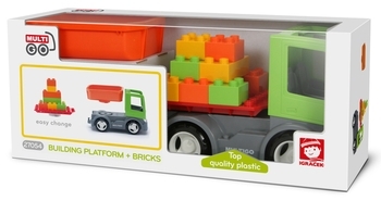 Іграшка MultiGO Вантажівка з платформою і кубиками (27054) - Pampik - 3