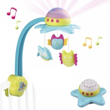 Музичний мобіль-проектор 2 в 1 Smoby Cotoons Зірочка (110116) - Pampik