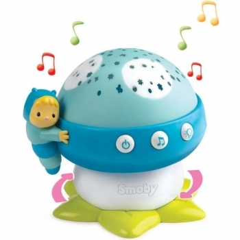 Музичний нічник-проектор Smoby Cotoons Грибочек, блакитний (110109) - Pampik