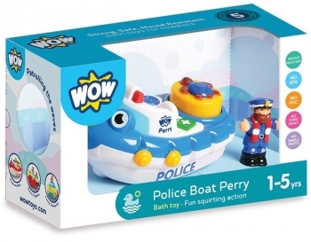 Игрушка для купания WOW Toys Police Boat Perry Полицейский катер Перри (10347) - Pampik - 4