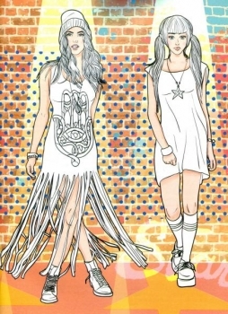 Книжка для малювання, творчості та моди для прикольних СУЧАСНИХ дівчат - Pampik - 5