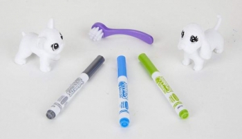 Набір з 2 фігурками собак і фломастерами Crayola Washimals Малюй і змивай (74-7252) - Pampik - 2