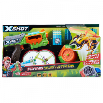 Скорострільний бластер Zuru X-Shot Вогонь по літаючим жукам (4821) - Pampik