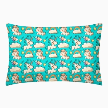 Наволочка Cosas Единороги, 60х40 см, бирюзовый - Pampik - 2