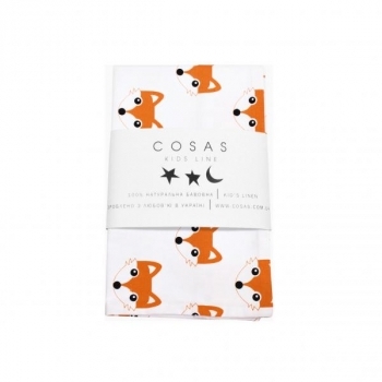 Наволочка Cosas Лисичка, бязь, 70х50 см, оранжевый - Pampik