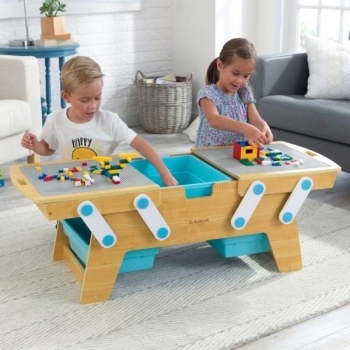 Деревянный стол для конструкторов KidKraft Building Bricks (17512) - Pampik - 4
