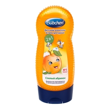 Шампунь для волосся і тіла Bubchen Стиглий абрикос, 230 мл - Pampik