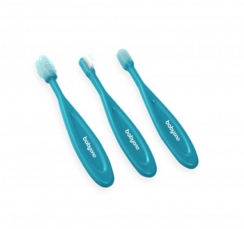 Набір зубних щіток BabyOno, синій, 3 шт. (550) - Pampik