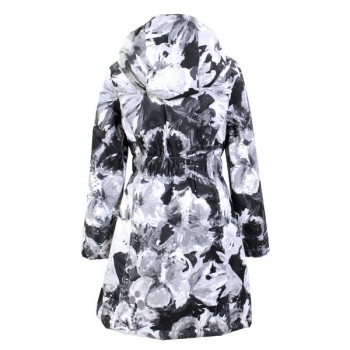 Пальто Huppa Luisa Black Pattern, поліестер, р.134, чорний з білим (12430004-91109-134) - Pampik - 2