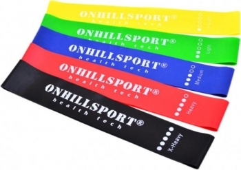 Набір еспандерів для фітнесу OnhillSport Mini Bands 5 в 2 (ES-1001) - Pampik