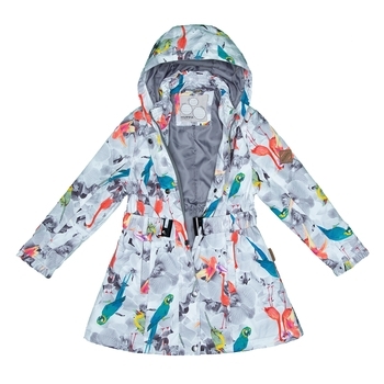 Пальто Huppa Leandra White Pattern, поліестер, р.140, білий (18030004-91220-140) - Pampik - 2