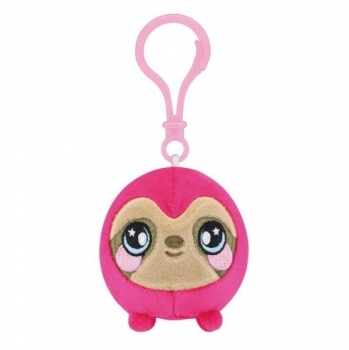 Ароматна м'яка іграшка-брелок Squeezamals S2 Симпатичний Лінивець, 6 см, рожевий (SQS00710S) - Pampik